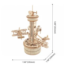 ROKR 3D Wooden Puzzle For Adults Airplane Tower Music Box - DIY Mechanical Model Building Kit 10 ROKR 3D Wooden Puzzle For Adults Airplane Tower Music Box - DIY Mechanical Model Building Kit -Arrma Store 123456 84140.1669397099