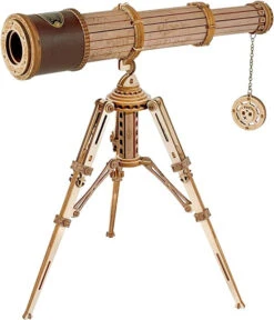 Rowood Telescope 3D Puzzles For Adults, DIY Wooden Model Building Kit, Christmas Birthday Gift For Kids Teens