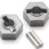 Tra4954R Hex Wheel Hubs, Steel (2)/ Axle Pins (2.5x12mm) (2)