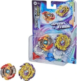 Beyblade Burst Surge Speedstorm Dual Packs, Styles May Vary, Ages 8 And Up Purple And Gold