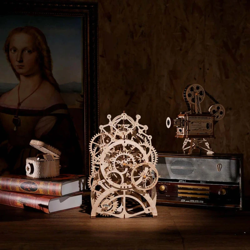 ROKR 3D Wooden Mechanical Pendulum Clock Puzzle,Mechanical Gears Toy Building Set,Family Wooden Craft KIT Supplies-Best Birthday Gifts For Kids Adults To Build 3 ROKR 3D Wooden Mechanical Pendulum Clock Puzzle,Mechanical Gears Toy Building Set,Family Wooden Craft KIT Supplies-Best Birthday Gifts For Kids Adults To Build - Image 3