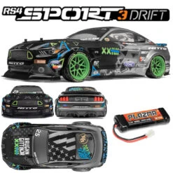 HPI115984 HPI Racing - RS4 SPORT 3, Vaughn Gitten Jr, FORD MUSTANG, 1/10 Scale, W/ 2.4GHz Radio System