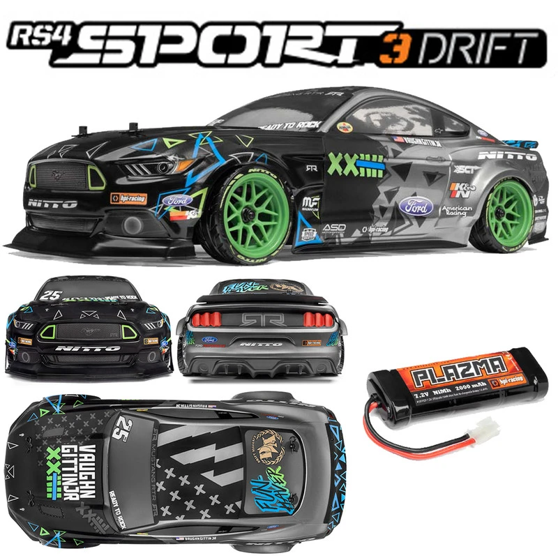 HPI115984 HPI Racing - RS4 SPORT 3, Vaughn Gitten Jr, FORD MUSTANG, 1/10 Scale, W/ 2.4GHz Radio System 1 HPI115984 HPI Racing - RS4 SPORT 3, Vaughn Gitten Jr, FORD MUSTANG, 1/10 Scale, W/ 2.4GHz Radio System