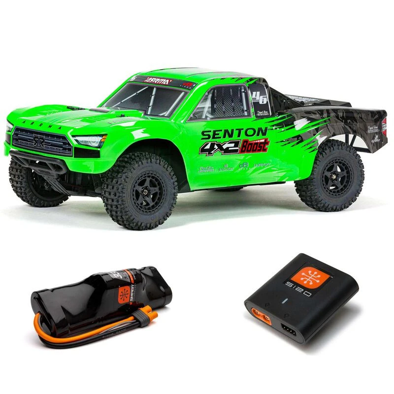 Arrma ARA4103SV4T1 1/10 SENTON 4X2 BOOST MEGA 550 Brushed Short Course Truck RTR With Battery & Charger, Green 2 Arrma ARA4103SV4T1 1/10 SENTON 4X2 BOOST MEGA 550 Brushed Short Course Truck RTR With Battery & Charger, Green - Image 2