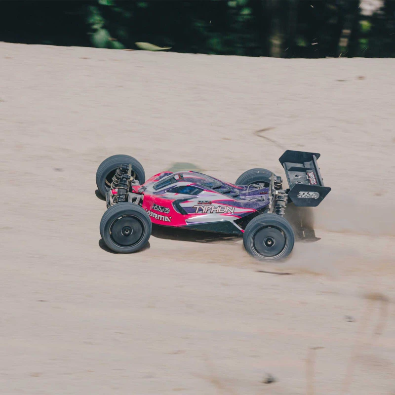 Arrma 1/8 TLR Tuned TYPHON 4WD Roller Buggy, Pink/Purple ARA8306 7 Arrma 1/8 TLR Tuned TYPHON 4WD Roller Buggy, Pink/Purple ARA8306 - Image 7