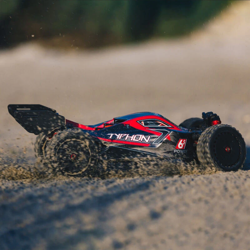 Arrma 1/8 TYPHON 6S V5 4WD BLX Buggy With Spektrum Firma RTR, Black ARA8606V5 1 Arrma 1/8 TYPHON 6S V5 4WD BLX Buggy With Spektrum Firma RTR, Black ARA8606V5