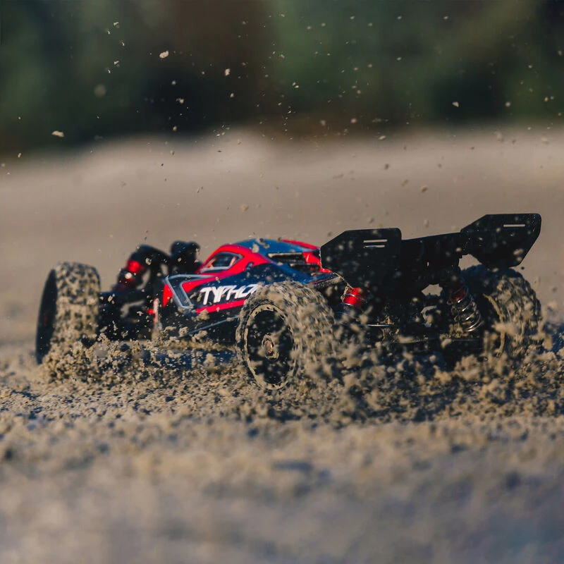 Arrma 1/8 TYPHON 6S V5 4WD BLX Buggy With Spektrum Firma RTR, Black ARA8606V5 8 Arrma 1/8 TYPHON 6S V5 4WD BLX Buggy With Spektrum Firma RTR, Black ARA8606V5 - Image 8