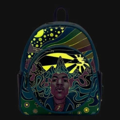 Loungefly - Jimi Hendrix Psychedelic Landscape Glow In The Dark Mini Backpack Jhbk0001 -Arrma Store JHBK0001 2 56392.1680038656