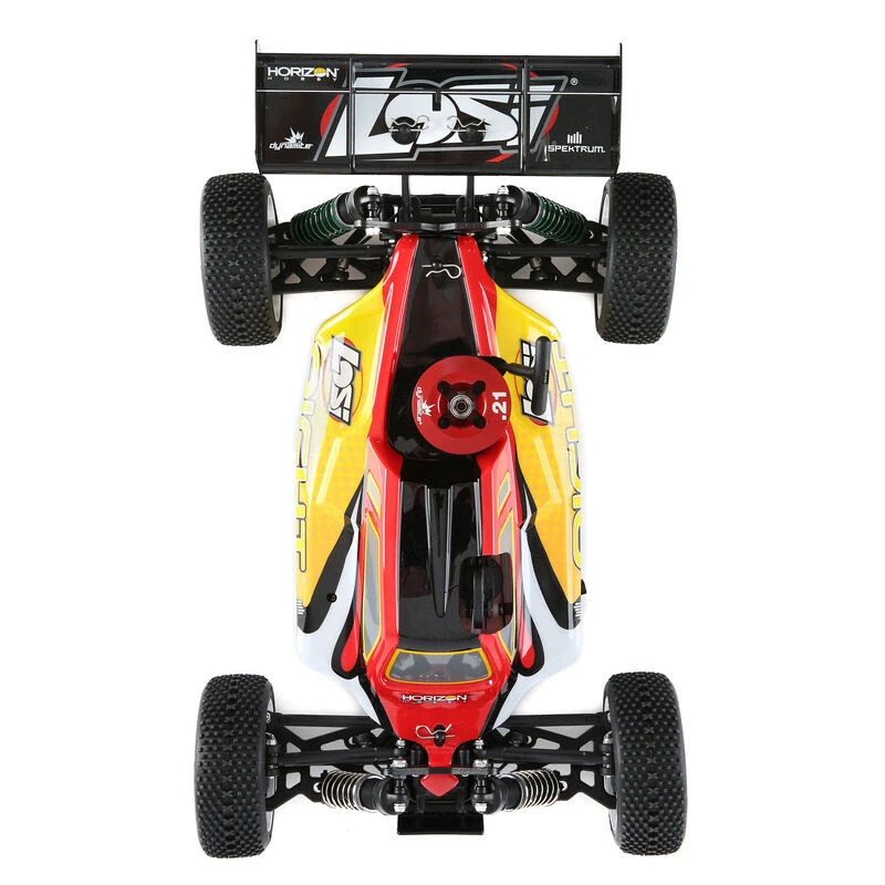 LOSI 1/8 8IGHT 4WD Buggy Nitro RTR, V2 Los04010v2Red/Yellow (ALT LOS04010) 10 LOSI 1/8 8IGHT 4WD Buggy Nitro RTR, V2 Los04010v2Red/Yellow (ALT LOS04010) - Image 10