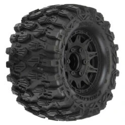 1/10 Hyrax Front/Rear 2.8" MT Tires Mounted 12mm Blk Raid (2) PRO1019010
