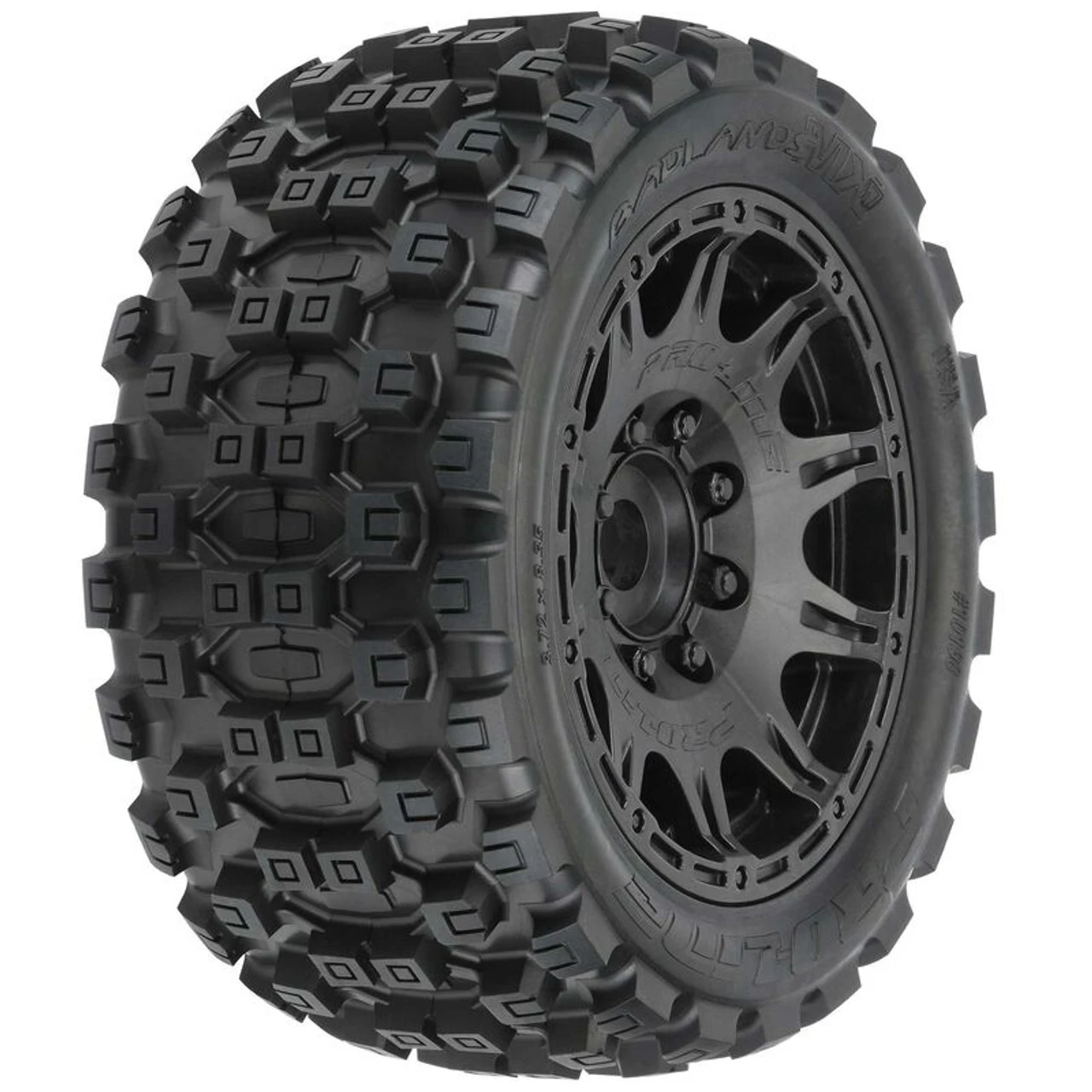 1/6 Badlands MX57 Front/Rear 5.7" Tires Mounted 24mm Black Raid (2) PRO1019810 1 1/6 Badlands MX57 Front/Rear 5.7" Tires Mounted 24mm Black Raid (2) PRO1019810
