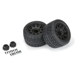 PRO-LINE 1/8 Menace HP BELTED Fr/Rr 3.8" MT Tires Mounted 17mm Black Raid (2) PRO1020610
