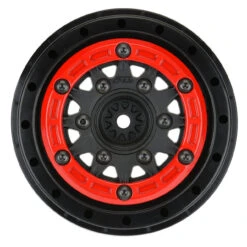 1/10 Raid Bead-Loc Fr/Rr 2.2"/3.0" 12 & 14mm SC Wheels (2) Red/Black PRO281104
