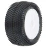 1/18 Prism Rear Carpet Mini-B Tires Mounted 8mm White Wheels (2) PRO829713