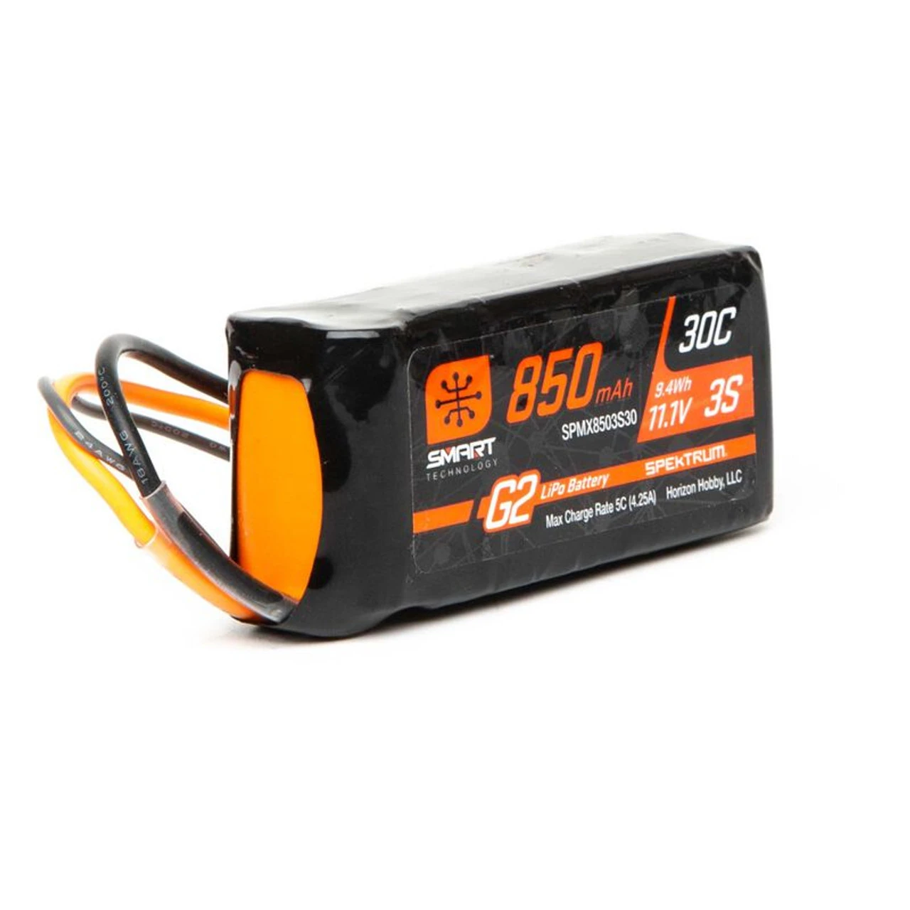 11.1V 850mAh 3S 30C Smart LiPo Battery G2: IC2 SPMX8503S30 1 11.1V 850mAh 3S 30C Smart LiPo Battery G2: IC2 SPMX8503S30