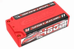 COR49405 4800mAh 7.4v 2S 50C Hardcase Sport Racing Shorty Lipo Battery - 4mm Bullets