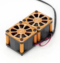 PHBPHF116ORANGE Power Hobby - Twister Twin / Dual 40mm 1/8 1/5 Motor Aluminum Cooling Fan - Orange