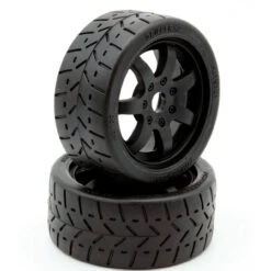 Powerhobby 1/8 Gripper 42/100 Belted Mounted Tires 17mm Black Wheels PHT5101