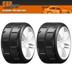 GRP 1:5 TC W02 REVO New S5 Soft Mounted Tires New White Wheel GWH02-S5