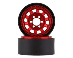 Vanquish Products KMC 1.9 KM236 Tank 1.9 Beadlock Crawler Wheels (Red) (2) VPS07783